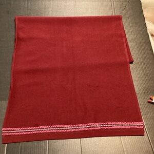 Vintage Teri Jon Red / Burgundy Scarf with Pink Trim